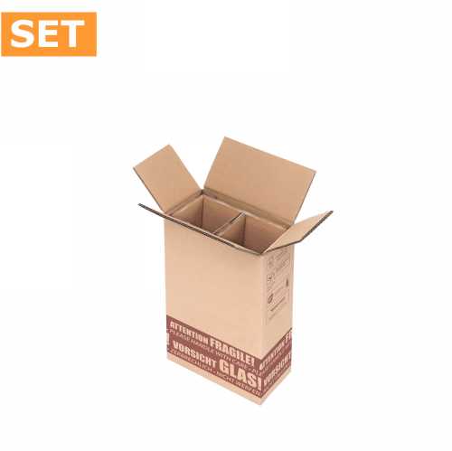 Wijnverzenddoos 2 fles & Interieur 40x20x11cm 20stuks