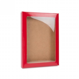 Cadeaudoosjes Jura Glans Rood Met Venster 12.5x1.5x16.8 cm 25stuks Cadeaudoosjes Jura Glans Rood Met Venster 12.5x1.5x16.8 cm 25stuks