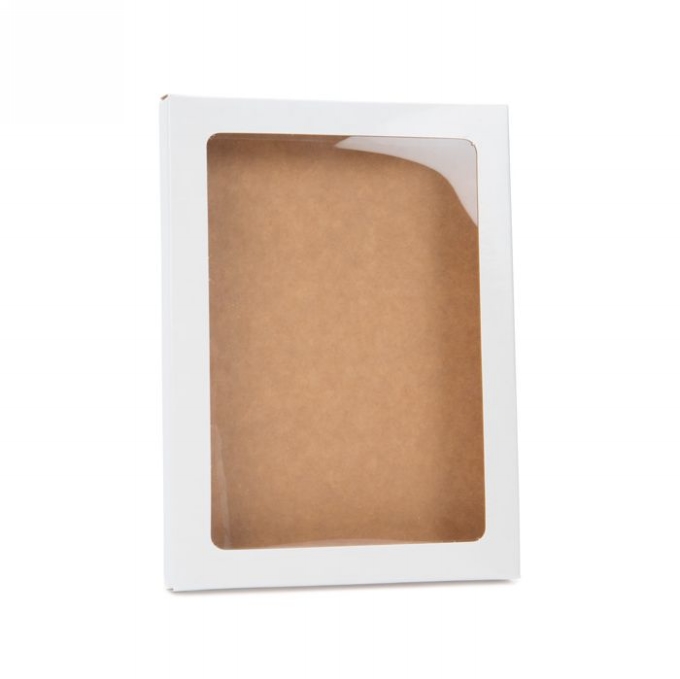 Cadeaudoosjes Jura Glans Wit Met Venster 13.7x1.5x18.7cm 25stuks