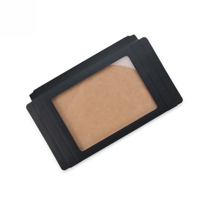 Cadeaudoosjes Jura Glans Zwart Met Venster 12.5x1.5x16.8cm 25stuks