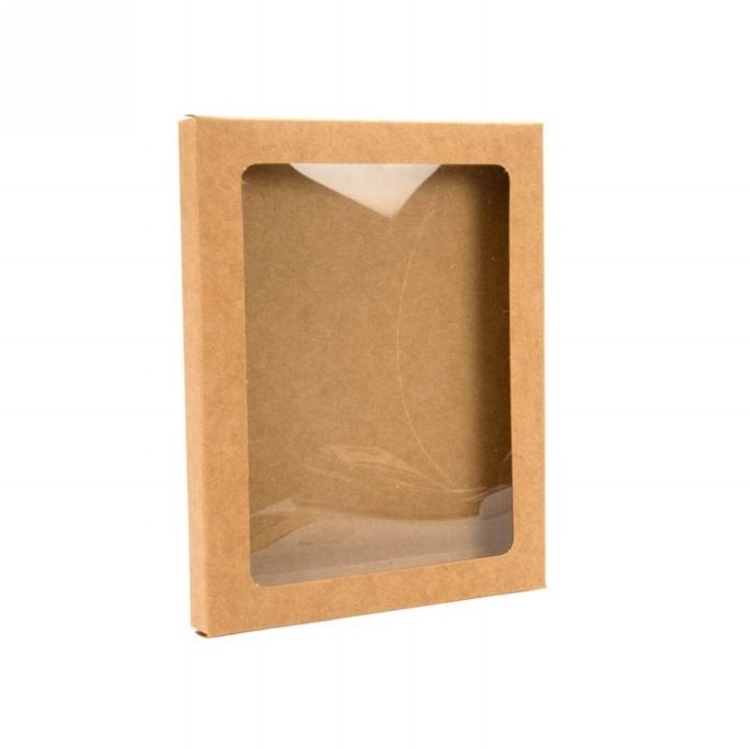 Cadeaudoosjes Jura Kraft Met Venster 10.2x1.4x13.8cm 25stuks Cadeaudoosjes Jura Kraft Met Venster 10.2x1.4x13.8cm 25stuks