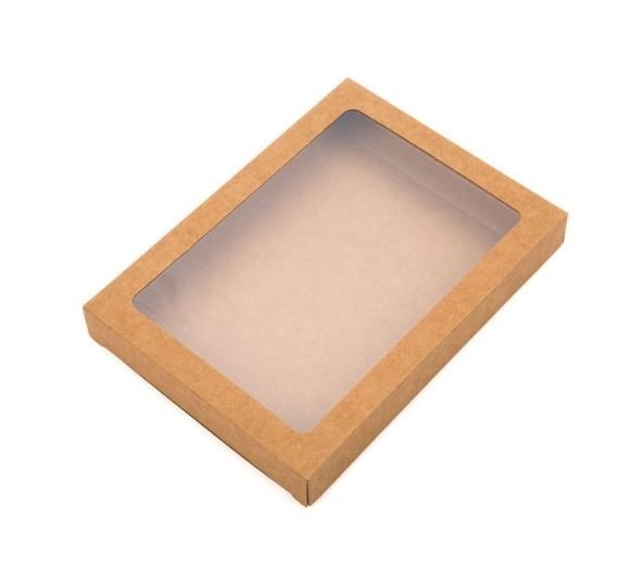 Cadeaudoosjes Jura Kraft Met Venster 10.2x1.4x13.8cm 25stuks Cadeaudoosjes Jura Kraft Met Venster 10.2x1.4x13.8cm 25stuks