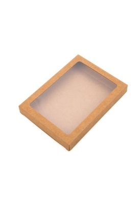 Cadeaudoosjes Jura Kraft Met Venster 10.2x1.4x13.8cm 25stuks Cadeaudoosjes Jura Kraft Met Venster 10.2x1.4x13.8cm 25stuks