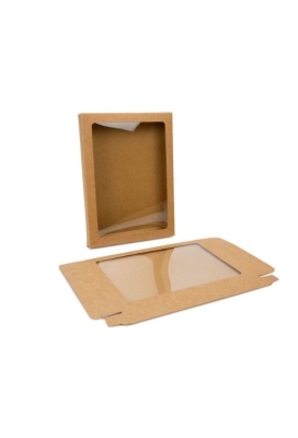 Cadeaudoosjes Jura Kraft Met Venster 10.2x1.4x13.8cm 25stuks Cadeaudoosjes Jura Kraft Met Venster 10.2x1.4x13.8cm 25stuks