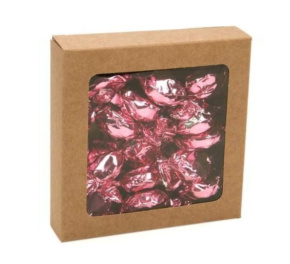 Cadeaudoosjes Jura Kraft Met Venster 10.5x2.2x10.5cm 25stuks Cadeaudoosjes Jura Kraft Met Venster 10.5x2.2x10.5cm 25stuks