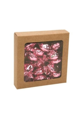 Cadeaudoosjes Jura Kraft Met Venster 10.5x2.2x10.5cm 25stuks Cadeaudoosjes Jura Kraft Met Venster 10.5x2.2x10.5cm 25stuks