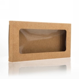 Cadeaudoosjes Jura Kraft Met Venster 7x2.1x13.8cm 25stuks Cadeaudoosjes Jura Kraft Met Venster 7x2.1x13.8cm 25stuks