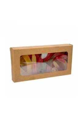 Cadeaudoosjes Jura Kraft Met Venster 7x2.1x13.8cm 25stuks Cadeaudoosjes Jura Kraft Met Venster 7x2.1x13.8cm 25stuks