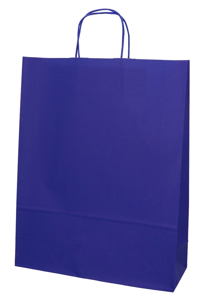 Papieren Draagtas Kassel Met Handvat Donkerblauw A3 32x12x41cm 50stuks