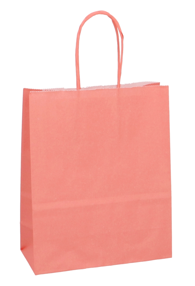 Papieren Draagtas Kassel & Handvat Peach A5 18x8x22cm 50stuks