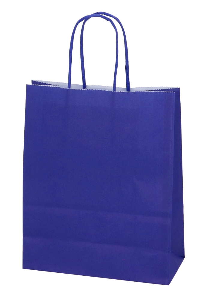 Papieren Draagtas Kassel Met Handvat Donkerblauw A5 18x8x22cm 50stuks