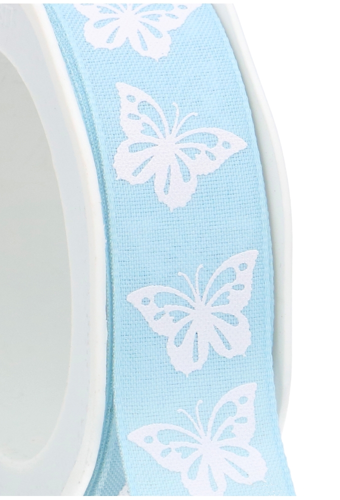 Kadolint Katoen Vlinder Licht Blauw 25mm x 10meter