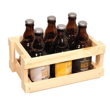 Bierkratje Laag Voor 6 Flesjes Dikbuik 10stuks