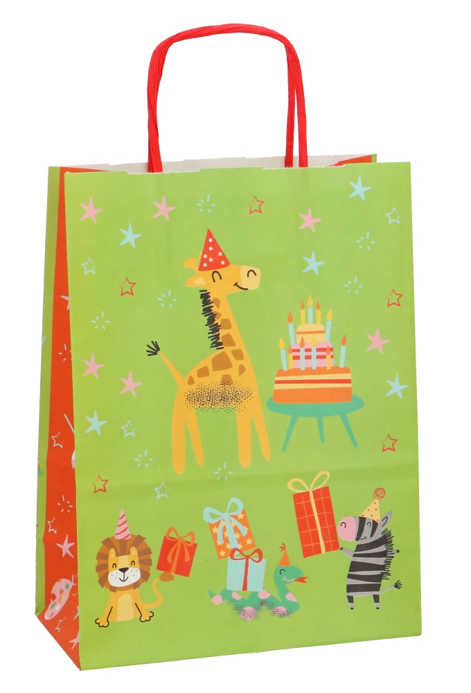 Papieren Draagtas Met Handvat Feestje 16x8x21cm 25stuks