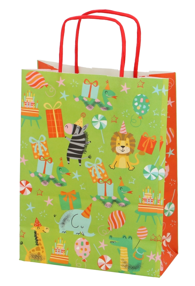 Papieren Draagtas Met Handvat Feestje 16x8x21cm 25stuks