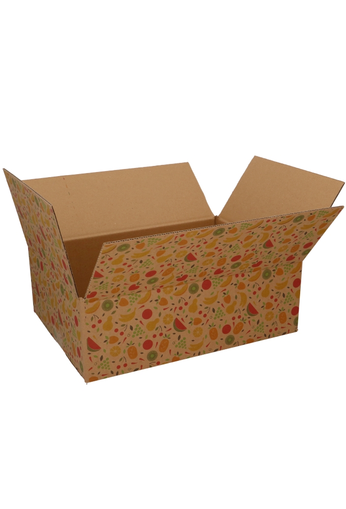 Geschenkdozen Kraft Fruit 39x29x13cm 15stuks