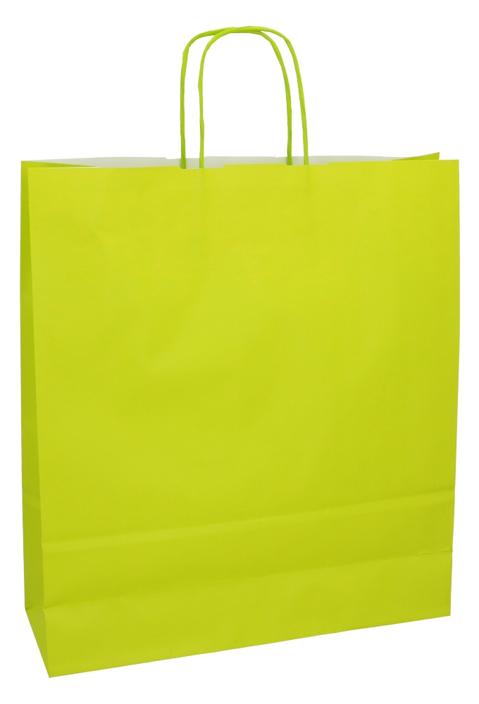 Papieren Draagtas Kassel Met Handvat Lime Groen A3 32x12x41cm 50stuks