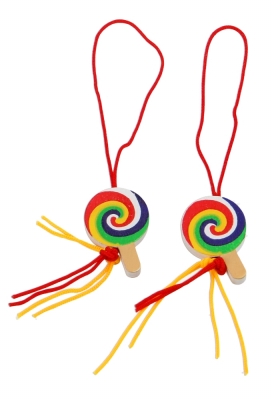 Gelukspoppetjes Lolly Met Koord 100stuks Gelukspoppetjes Lolly Met Koord 100stuks