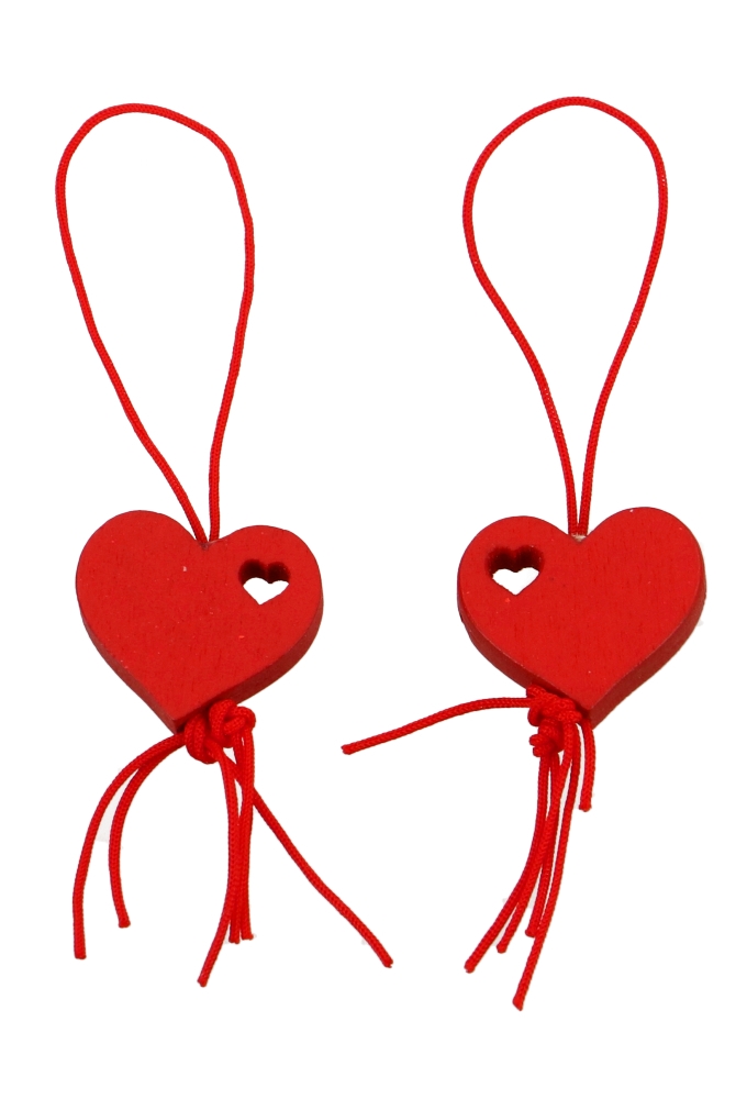 Gelukspoppetjes Uitgestanst Hartje Met Koord 100stuks