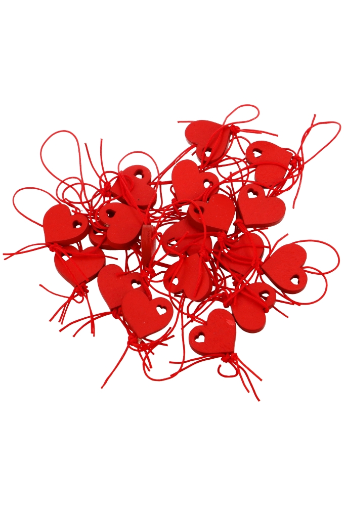 Gelukspoppetjes Uitgestanst Hartje Met Koord 100stuks