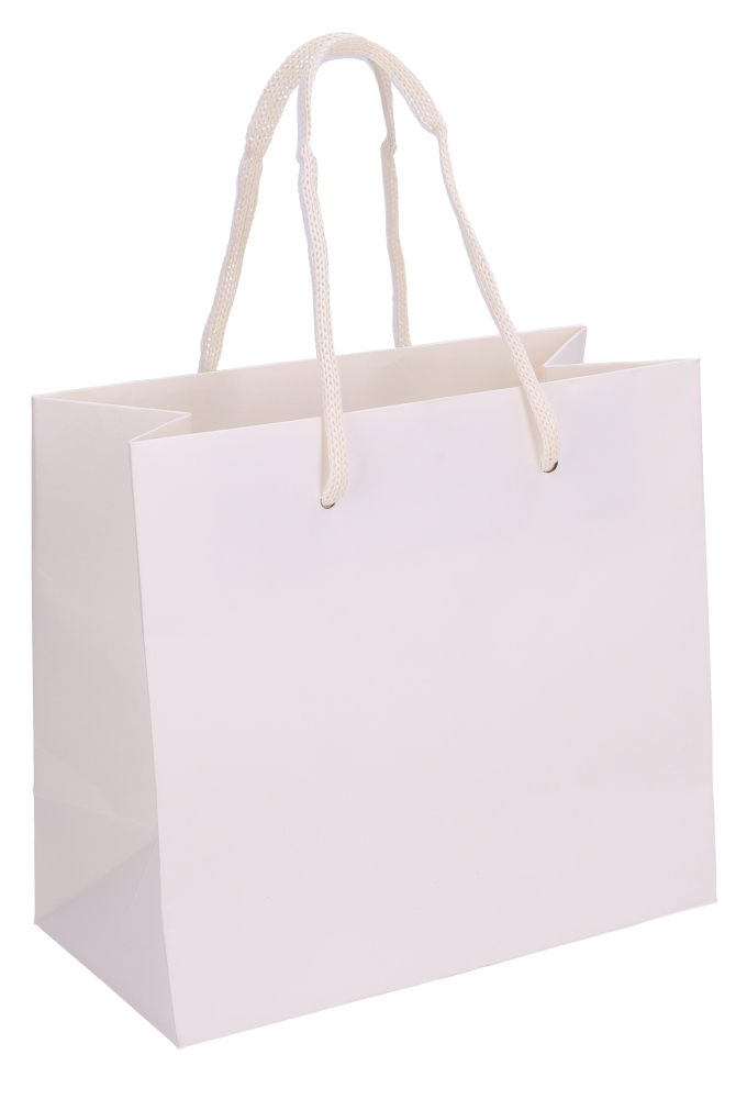 Luxe Papierentas Mat Luzon Wit & Koord 20x10x18cm 10stuks