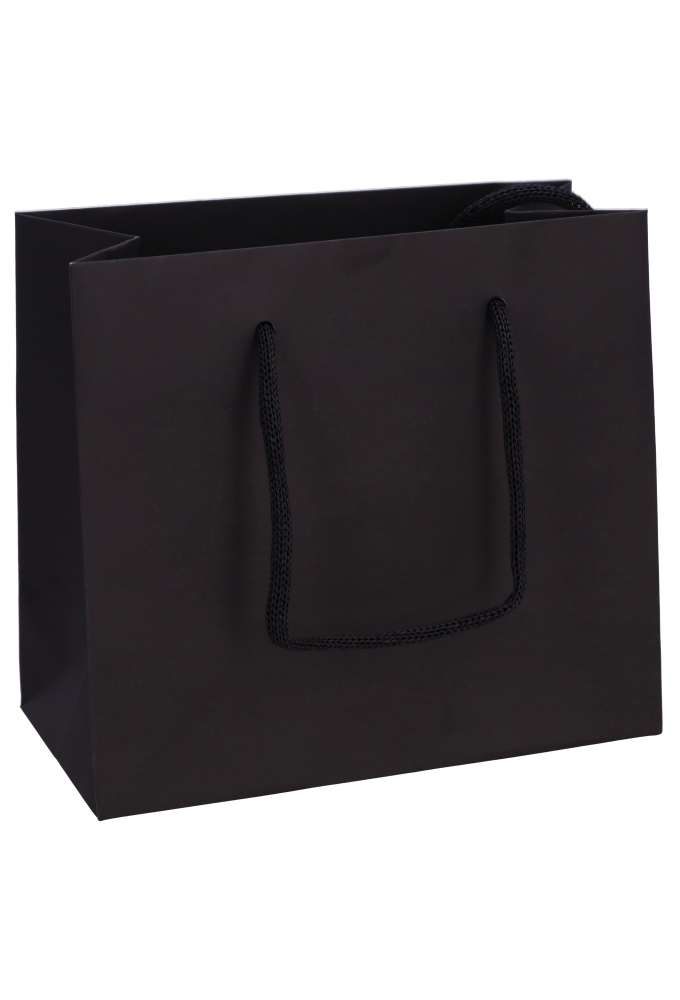 Luxe Papierentas Mat Luzon Zwart & Koord 20x10x18cm 10stuks