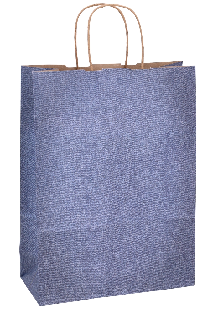Papieren Draagtas Kassel Met Handvat Jeans 26x11x34,5cm 25stuks