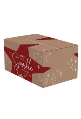 Kerstpakketdozen You Sparkle Kraft Rood 49x39x15cm 15stuks Kerstpakketdozen You Sparkle Kraft Rood 49x39x15cm 15stuks