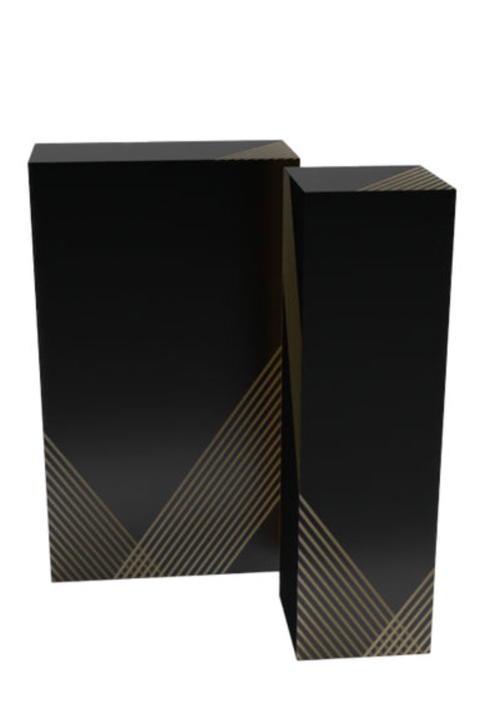 Wijnverpakking Zwart Stripe 2-Fles 31x18x9cm 25stuks Wijnverpakking Zwart Stripe 2-Fles 31x18x9cm 25stuks