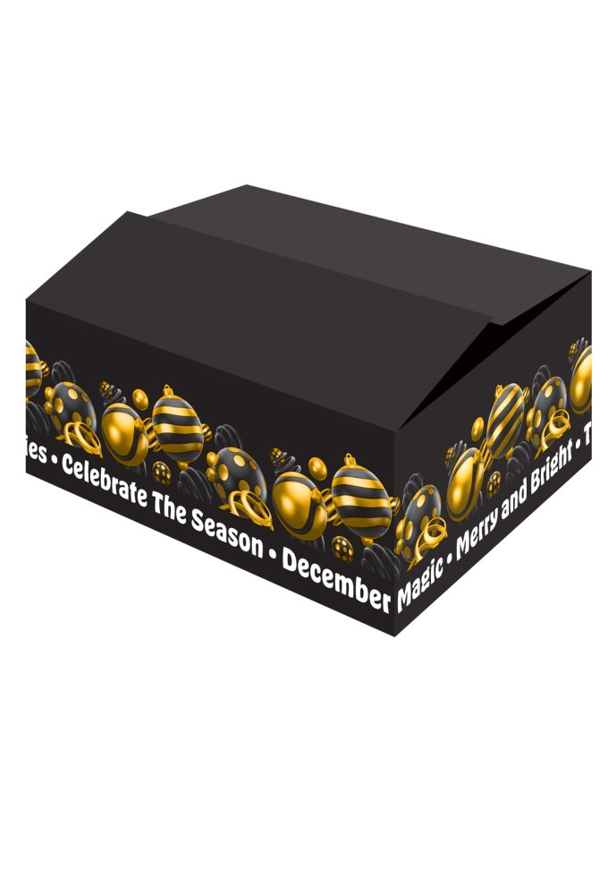 Kerstpakketdozen Black & Gold Celebration 39x29x12.6cm 15stuks Kerstpakketdozen Black & Gold Celebration 39x29x12.6cm 15stuks
