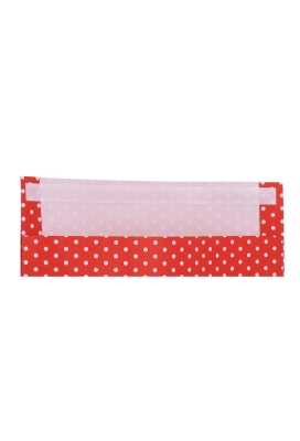 Kadozakjes Dots Rood Met Plakstrip 20x35cm 50stuks Kadozakjes Dots Rood Met Plakstrip 20x35cm 50stuks
