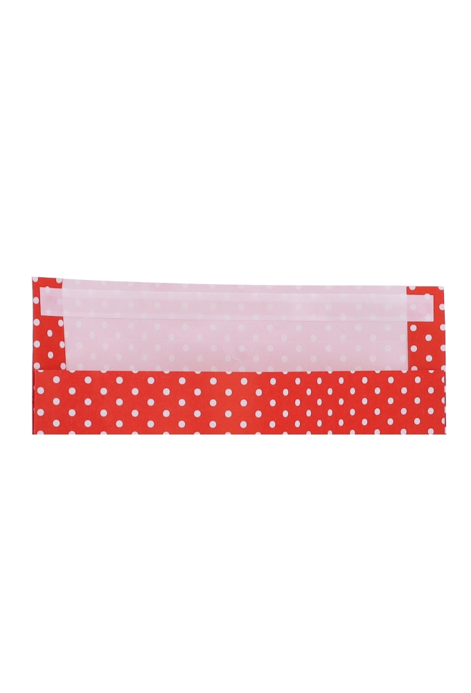 Kadozakjes Dots Rood Met Plakstrip 20x35cm 50stuks