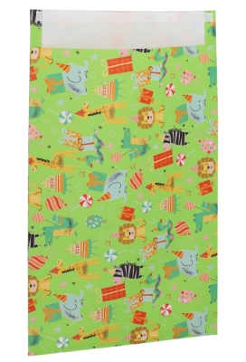 Kadozakjes Feestdieren Design Met Plakstrip 26x40cm 50stuks Kadozakjes Feestdieren Design Met Plakstrip 26x40cm 50stuks