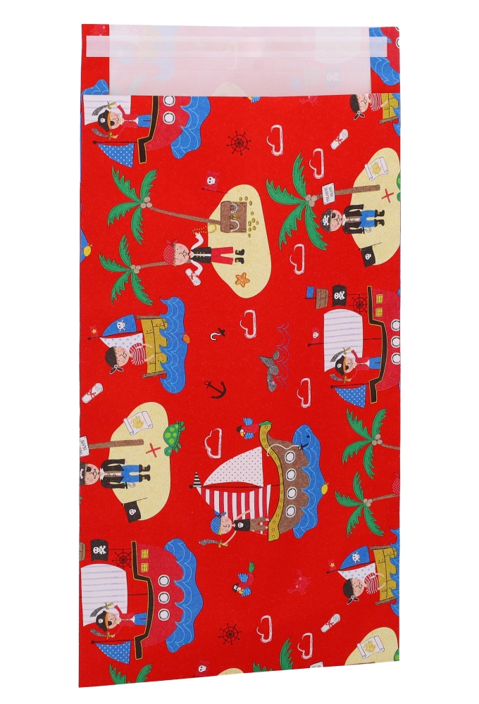 Kadozakjes Piraten design Design Met Plakstrip 20x35cm 50stuks