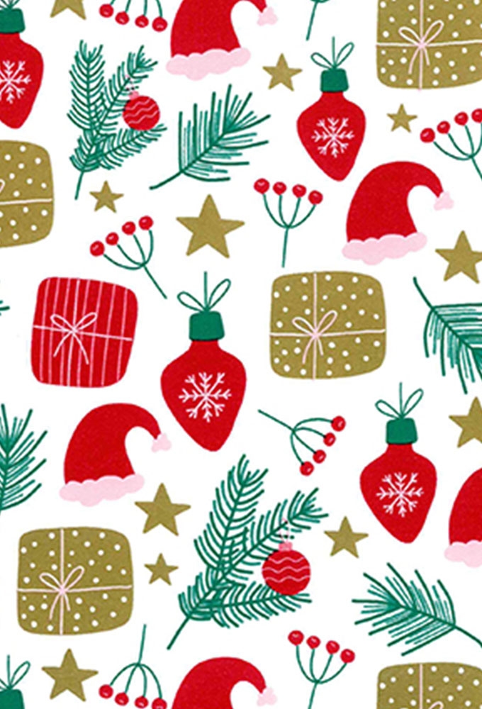 Kerstpapier Coated Sfeervol Kerst 50cm x 200meter