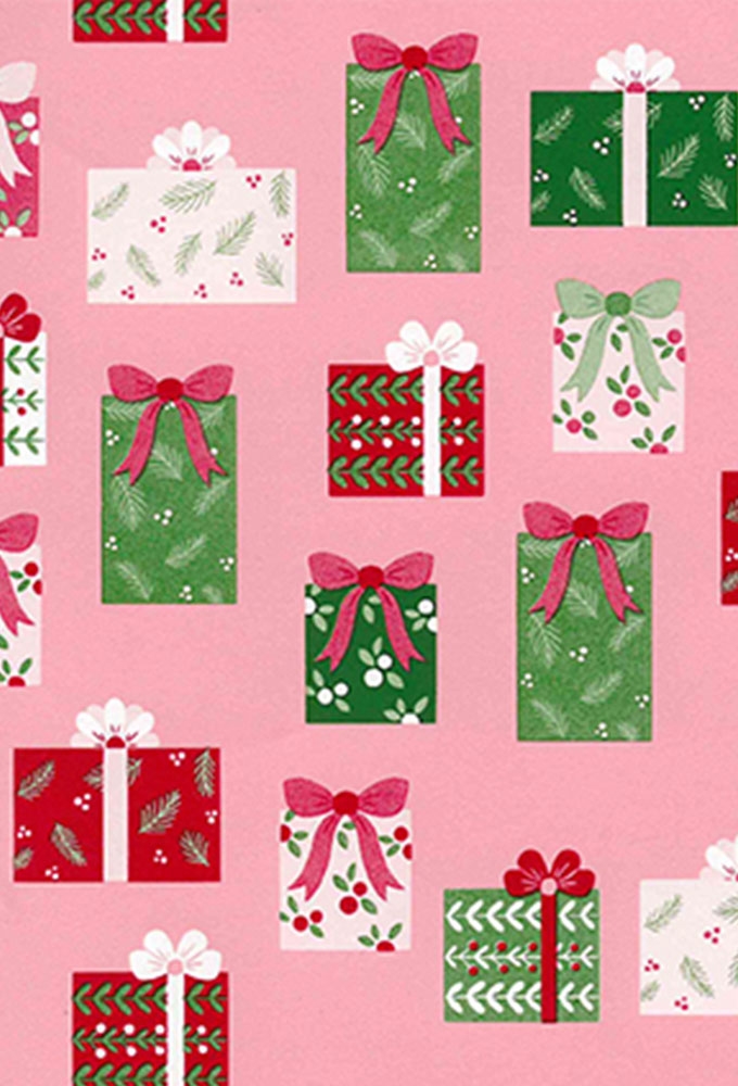 Kerstpapier Coated Kadoootjes 70cm x 200meter