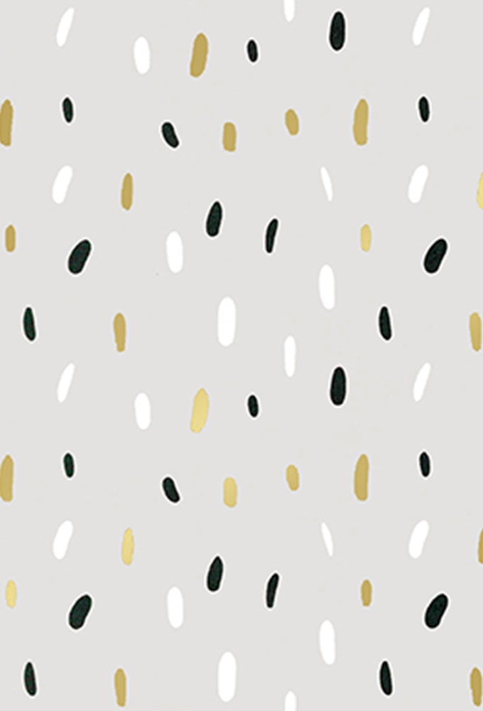 Cadeaupapier Coated Zachte Confetti Mix Goud Wit Zwart 70cm x 200meter