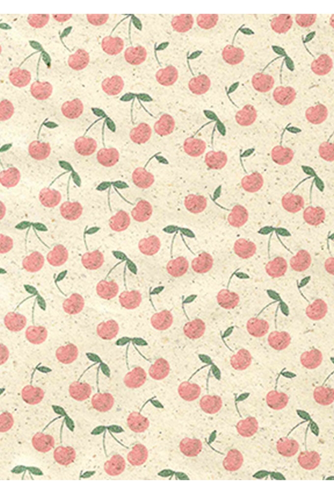 Cadeaupapier Gras Papier Kersen 50cm x 200meter