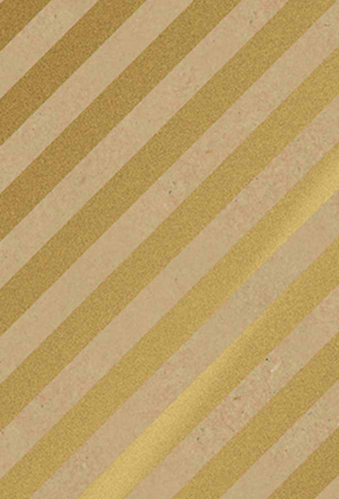 Cadeaupapier Bruin Kraft Streep Gold 50cm x 200meter Cadeaupapier Bruin Kraft Streep Gold 50cm x 200meter