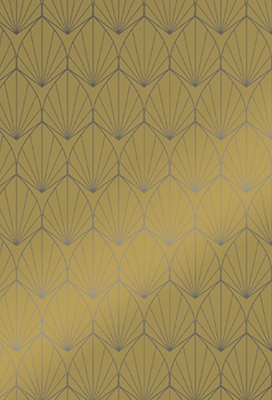 Cadeaupapier Metallic Art Deco Goudwaaier 70cm x 200meter Cadeaupapier Metallic Art Deco Goudwaaier 70cm x 200meter