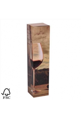 Wijndoos 1 fles Kurk 8.7x8.7x36cm FSC® 50stuks