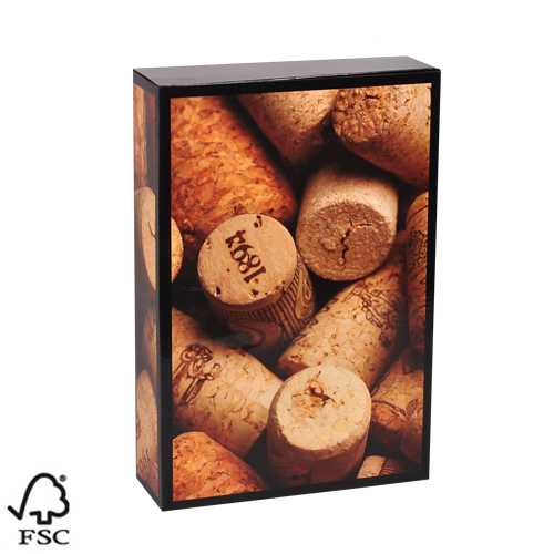Wijndoos 3 fles Kurk 24.9x8x36.5cm FSC® 50stuks