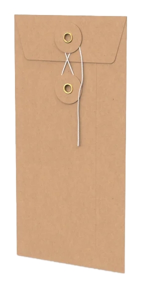 Envelop Met Japanse Sluiting Tokyo Kraft 22x11cm 50stuks Envelop Met Japanse Sluiting Tokyo Kraft 22x11cm 50stuks