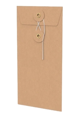 Envelop Met Japanse Sluiting Tokyo Kraft 22x11cm 50stuks Envelop Met Japanse Sluiting Tokyo Kraft 22x11cm 50stuks
