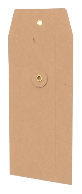 Envelop Met Japanse Sluiting Tokyo Kraft 22x11cm 50stuks Envelop Met Japanse Sluiting Tokyo Kraft 22x11cm 50stuks