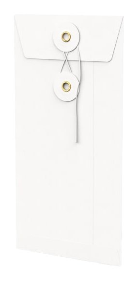 Envelop Met Japanse Sluiting Tokyo Wit 22x11cm 50stuks Envelop Met Japanse Sluiting Tokyo Wit 22x11cm 50stuks