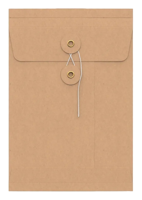 Envelop Met Japanse Sluiting Tokyo Kraft Zijvouw 22.9x16.2x2.5cm 50st 