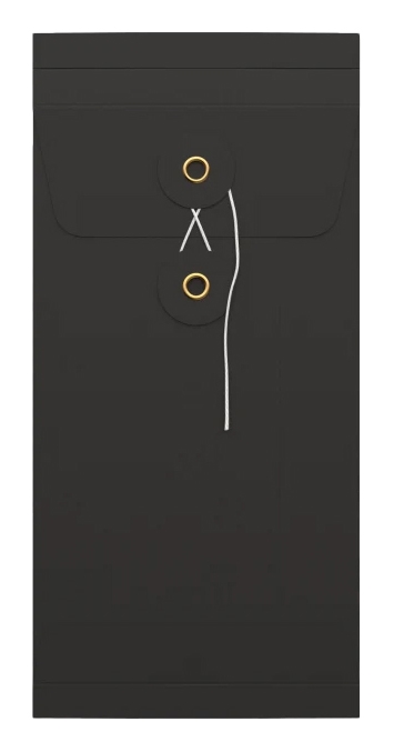 Envelop Met Japanse Sluiting Tokyo Zwart 22x11x2.5cm 50stuks