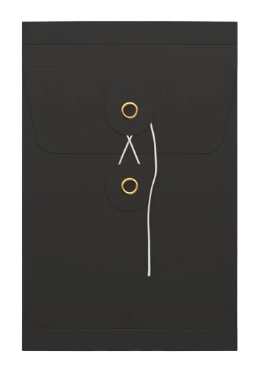 Envelop Met Japanse Sluiting Tokyo Zwart 16.2x11.4x2.5cm 100stuks