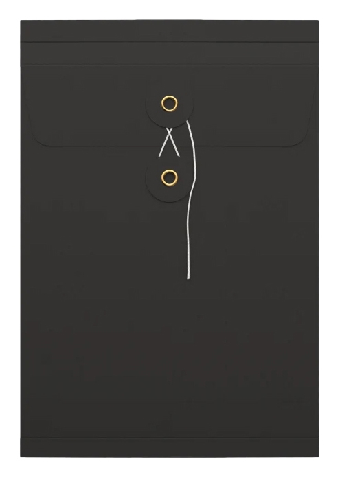 Envelop Met Japanse Sluiting Tokyo Zwart 22.9x16.2x2.5cm 100stuks
